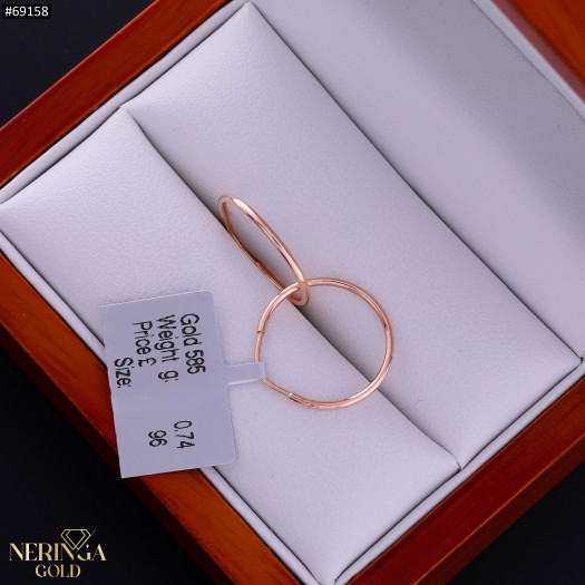 Rose gold hoop earrings #69158