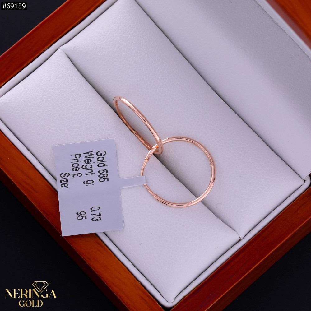 Rose gold hoop earrings #69159