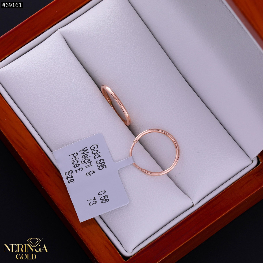 Rose gold hoop earrings #69161