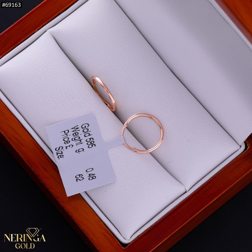 Rose gold hoop earrings #69163