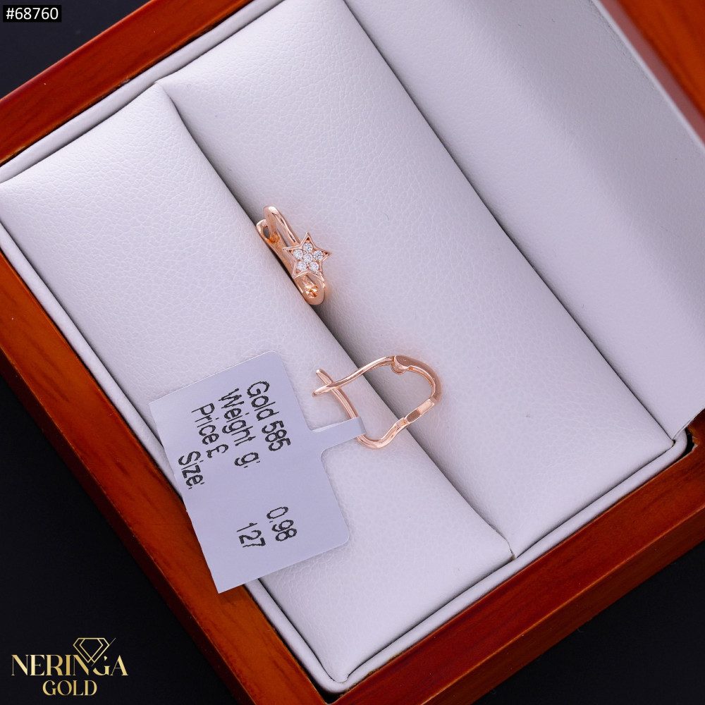 Rose gold children earrings #68760