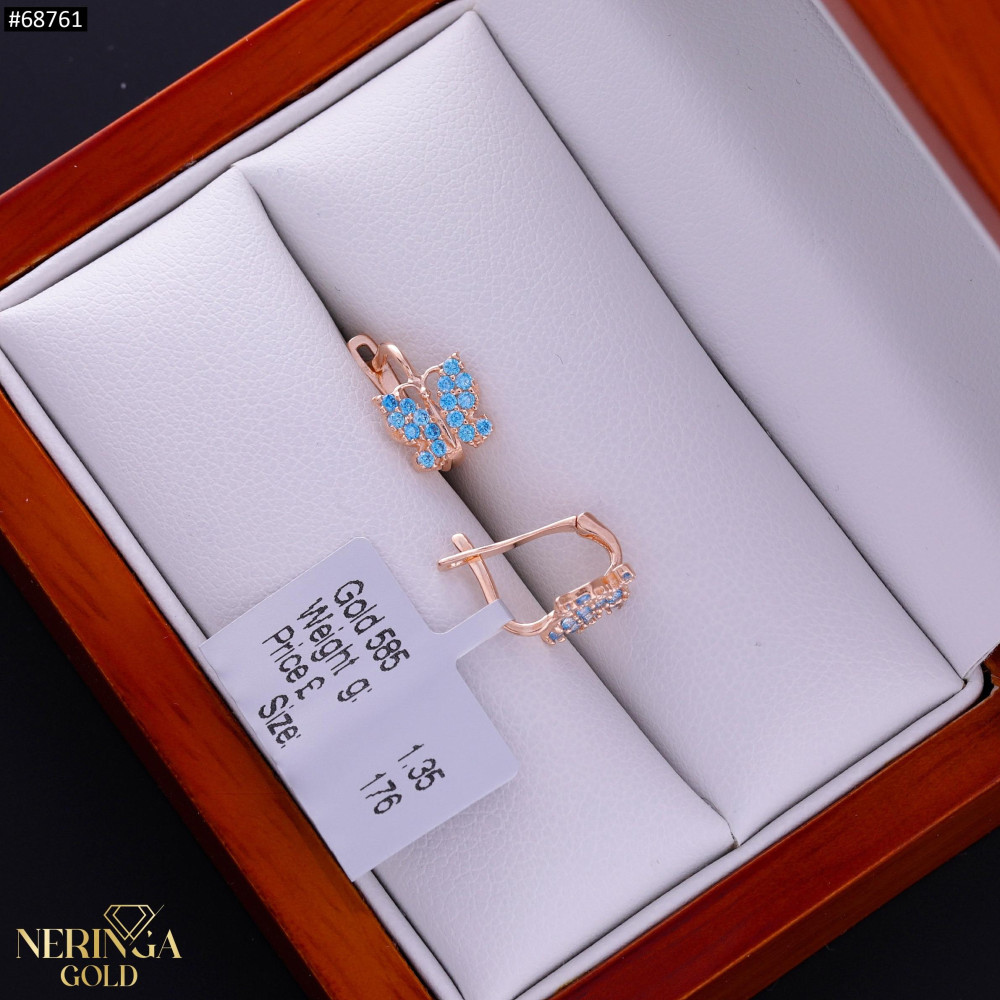 Rose gold children earrings #68761