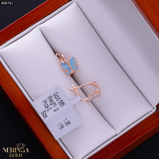 Rose gold children earrings #68761