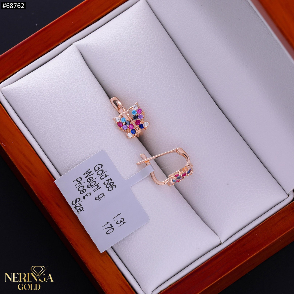 Rose gold children earrings #68762