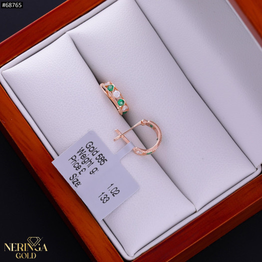 Rose gold children earrings #68765