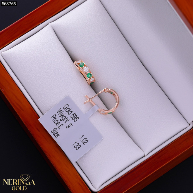 Rose gold children earrings #68765