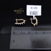 Rose gold english lock earrings #68757