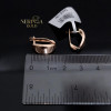 Rose gold english lock earrings #68807