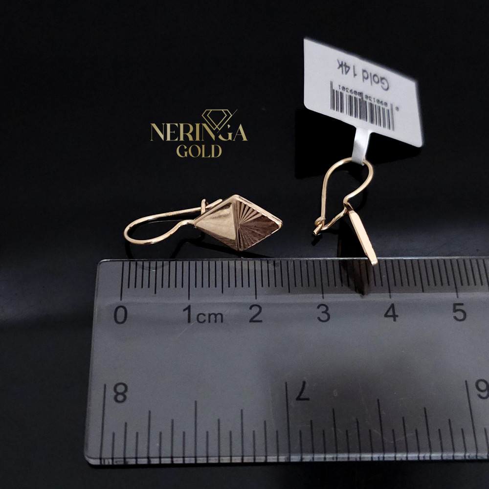 Rose gold earring #68755