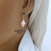 Rose gold earring #68755