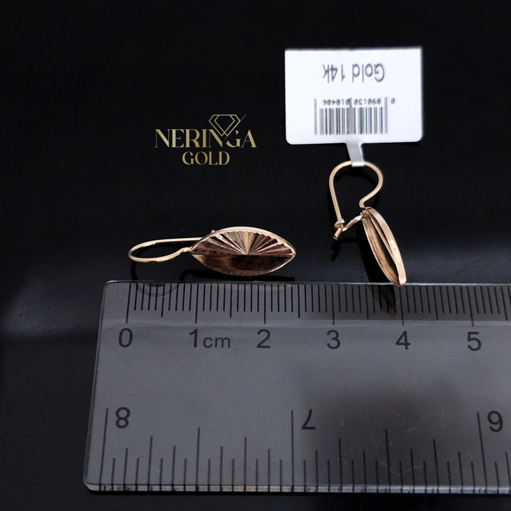 Rose gold earring #68754