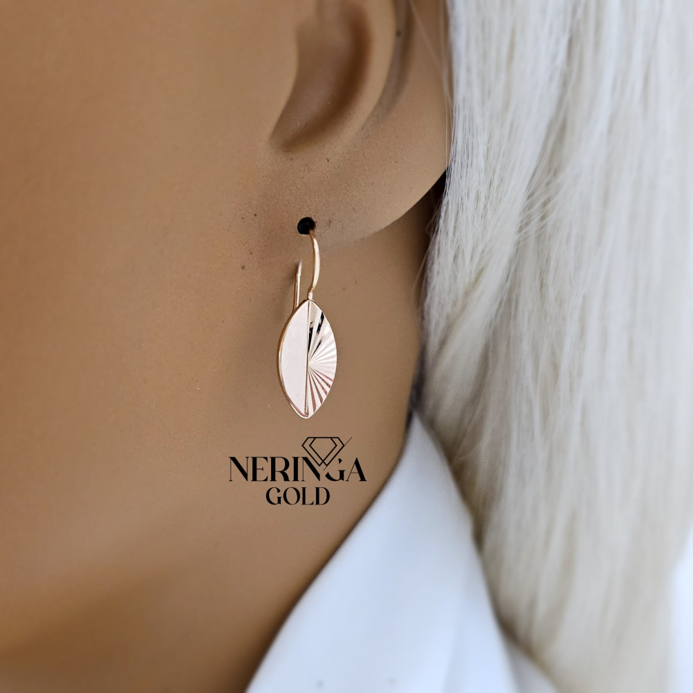 Rose gold earring #68754