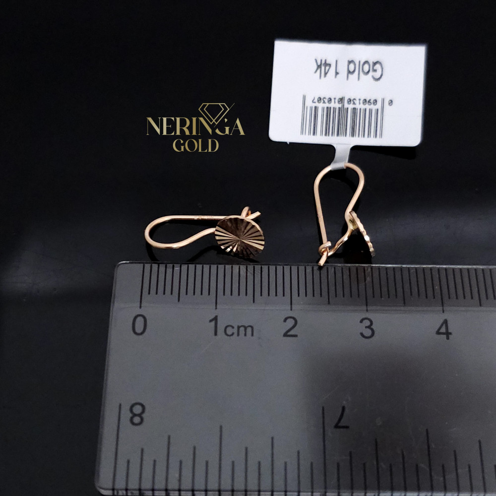 Rose gold earring #68752