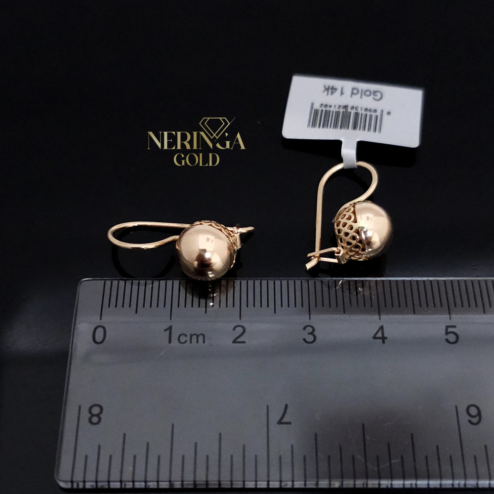 Rose gold earring #68803