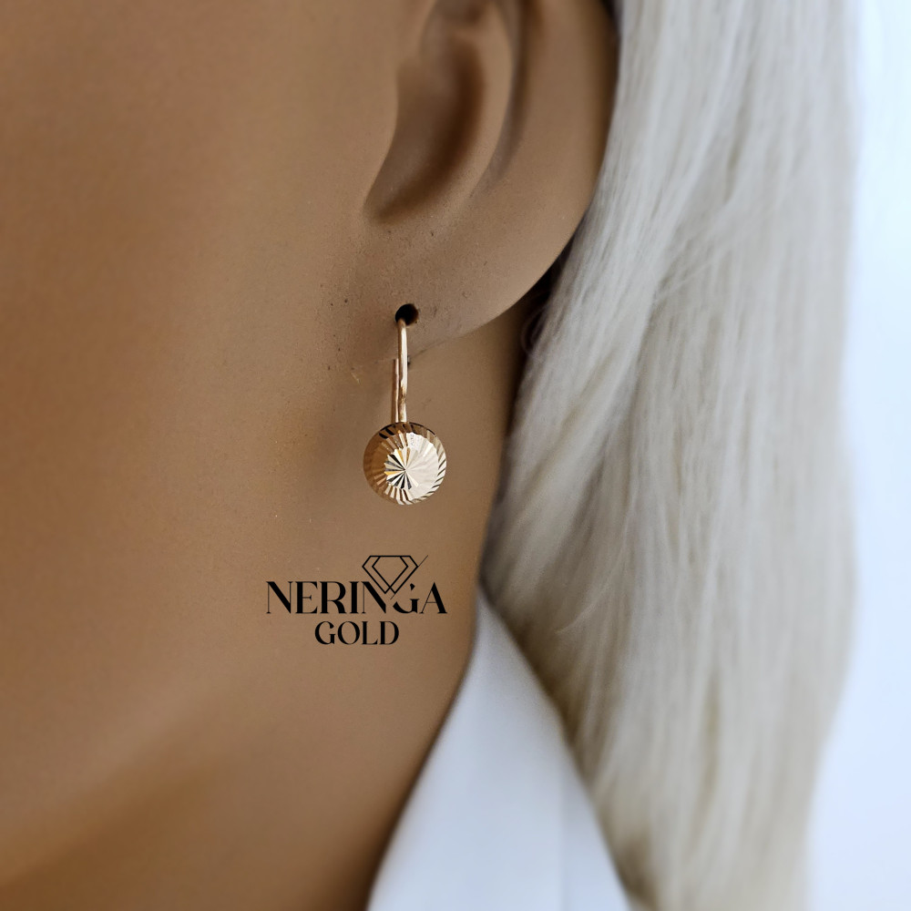 Rose gold earring #68805