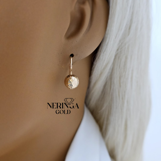 Rose gold earring #68805