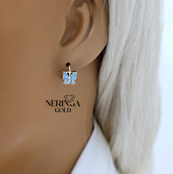 Rose gold children earrings #68761