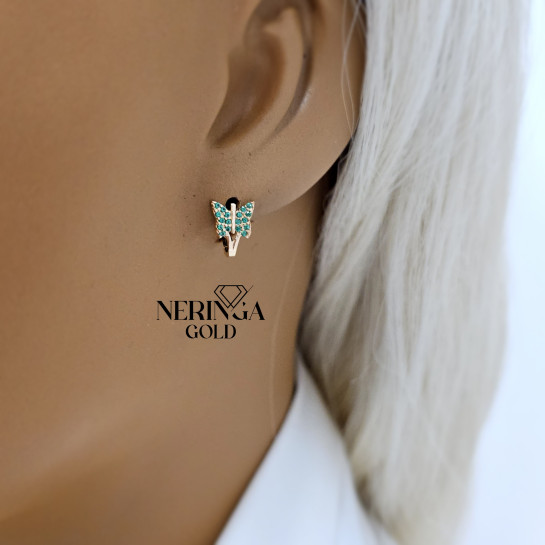 Rose gold children earrings #68764