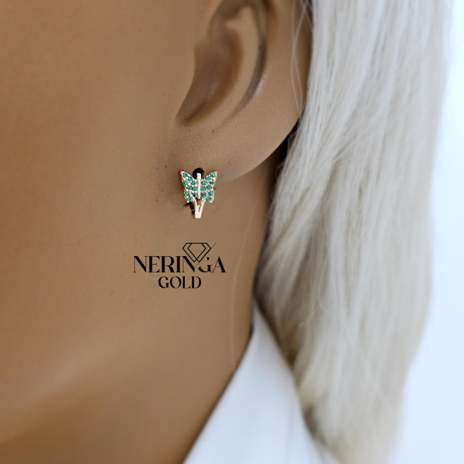 Rose gold children earrings #68764