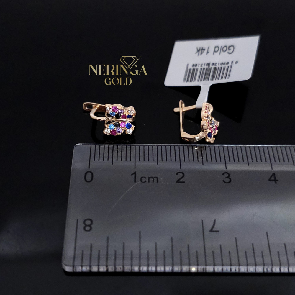 Rose gold children earrings #68762