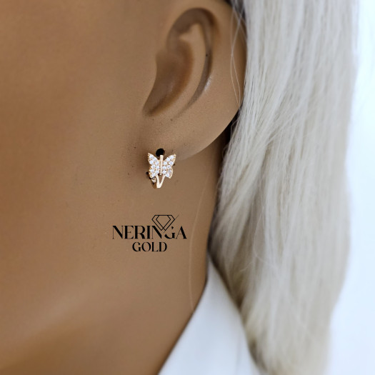 Rose gold children earrings #68763