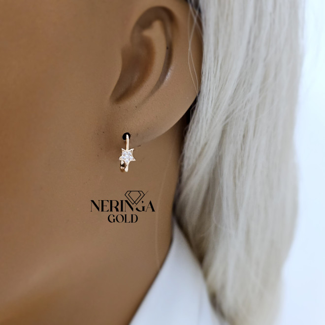 Rose gold children earrings #68760