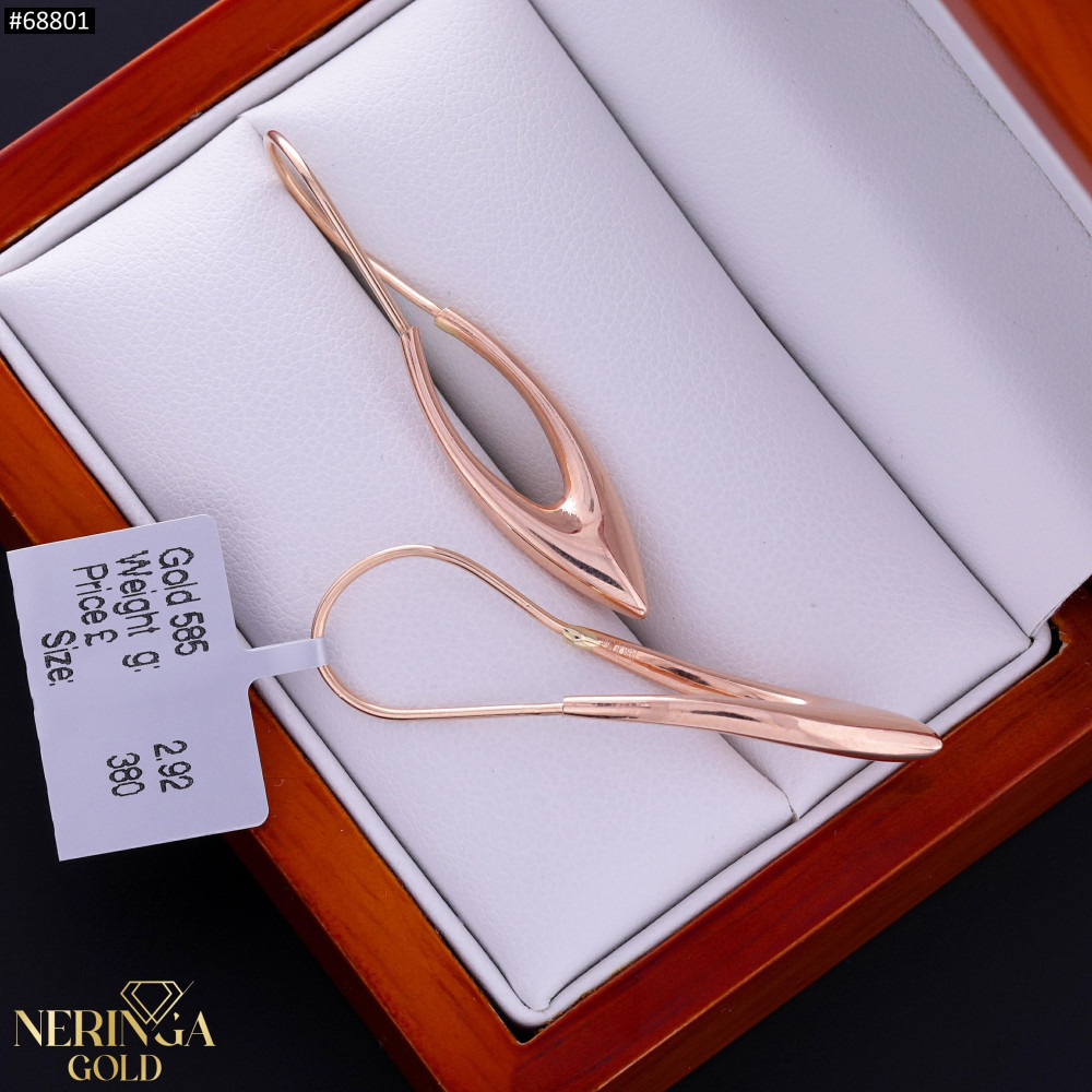 Rose gold earring #68801