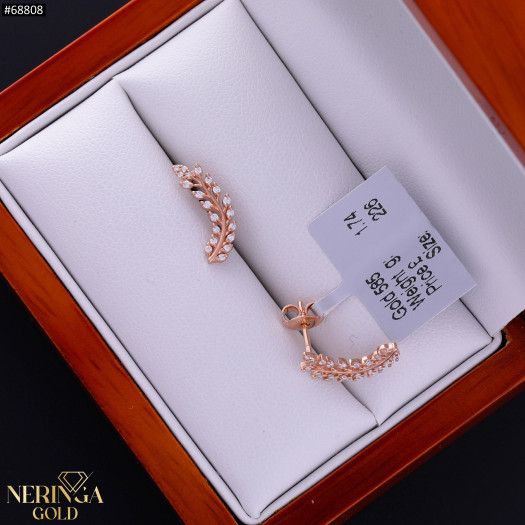 Rose gold stud earrings #68808