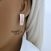 Rose gold english lock earrings #68871