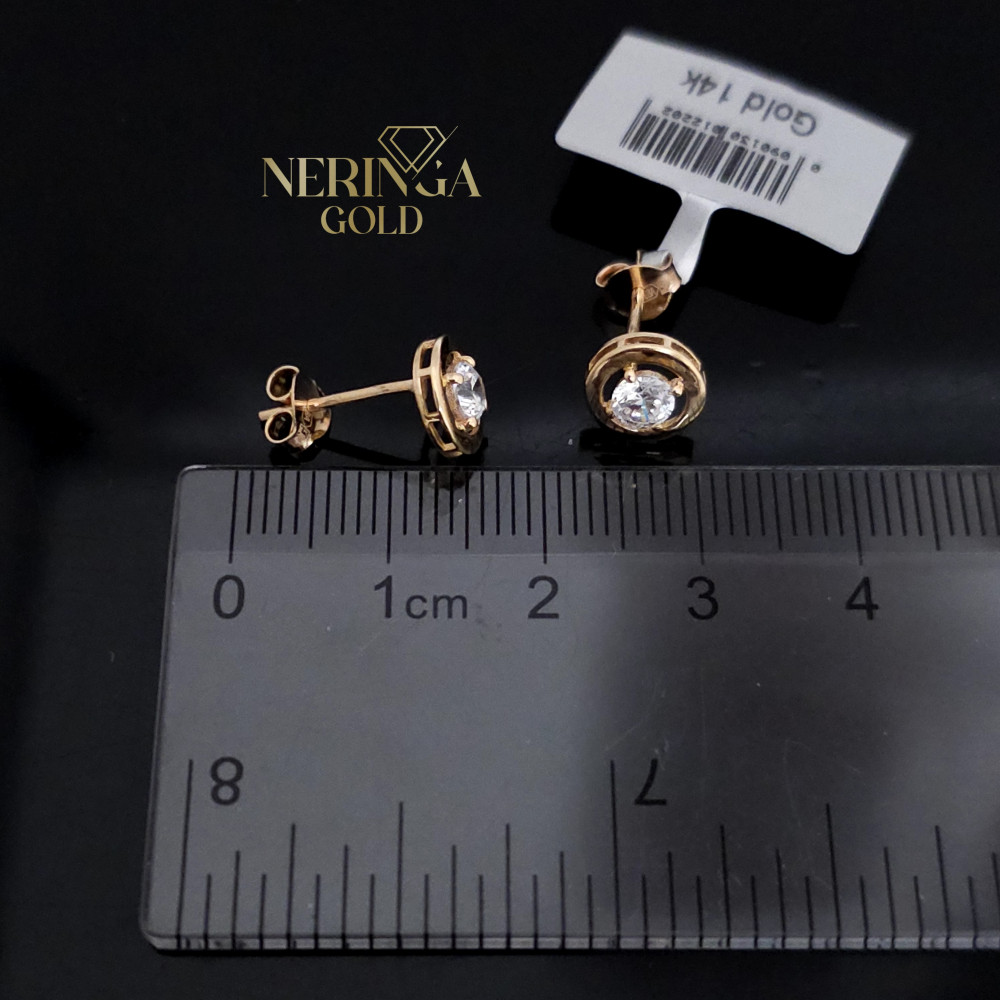 Rose gold stud earrings #68899