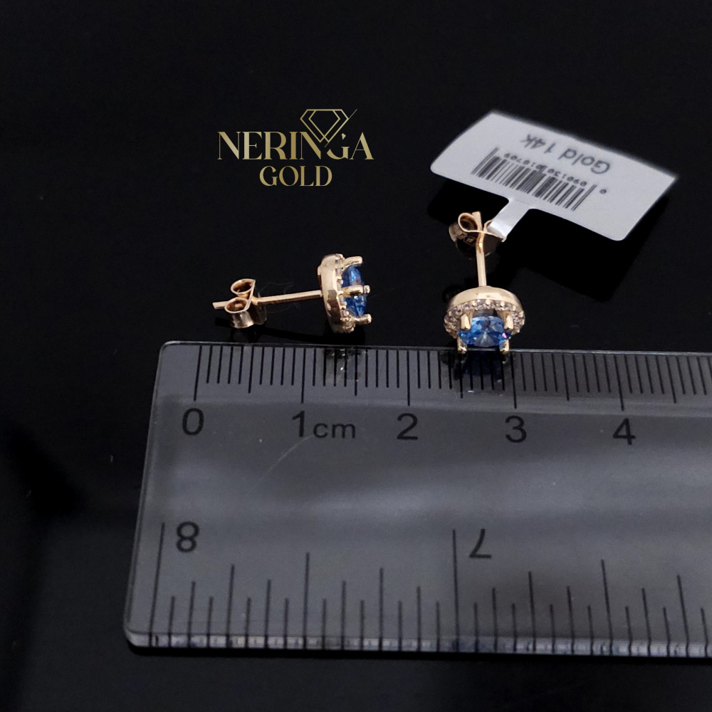 Rose gold stud earrings #68889