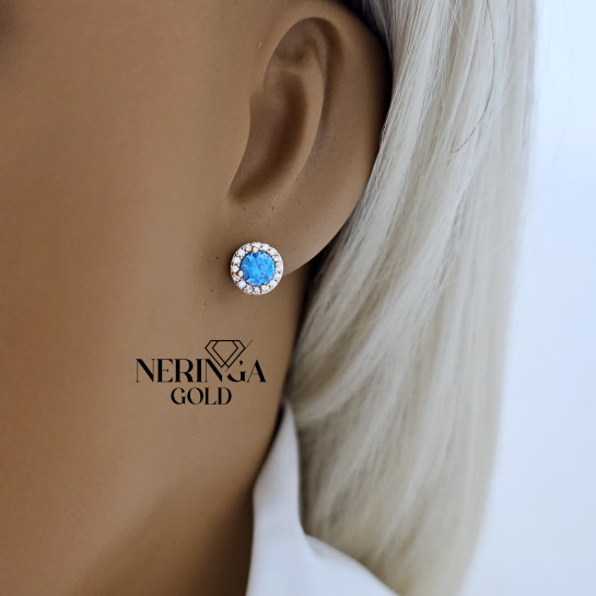 Rose gold stud earrings #68889