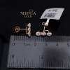 Rose gold stud earrings #68901