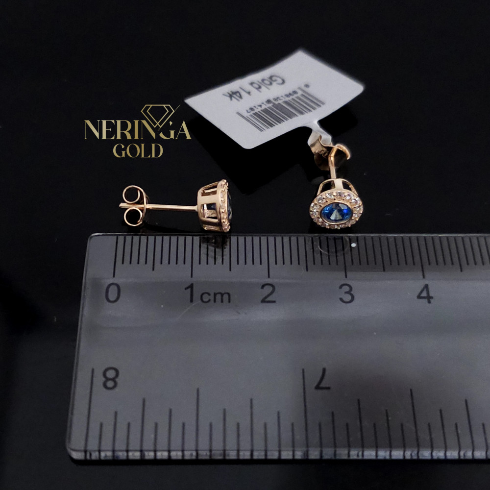 Rose gold stud earrings #68894