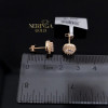Rose gold stud earrings #68890
