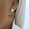 Rose gold stud earrings #68890