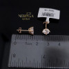 Rose gold stud earrings #68891