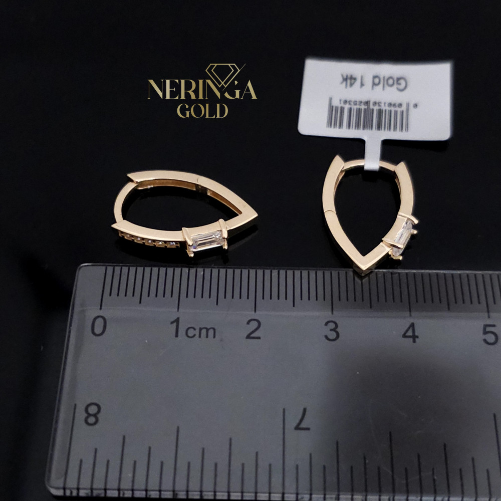 Rose gold earring #68880