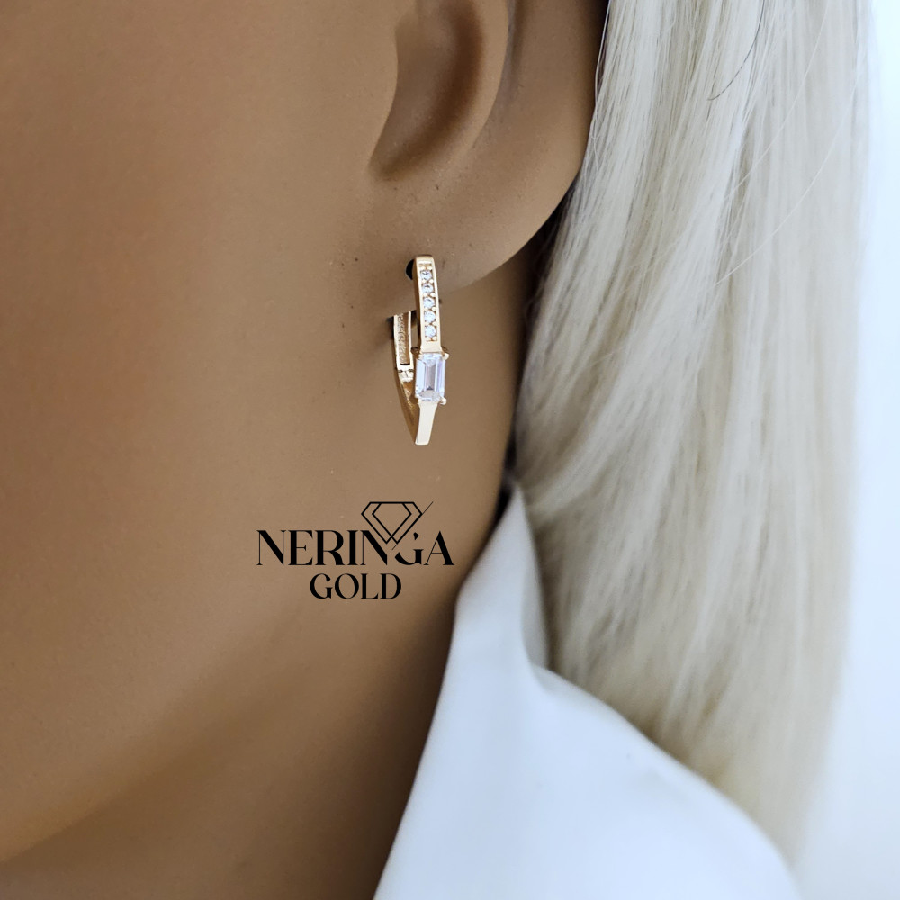 Rose gold earring #68880