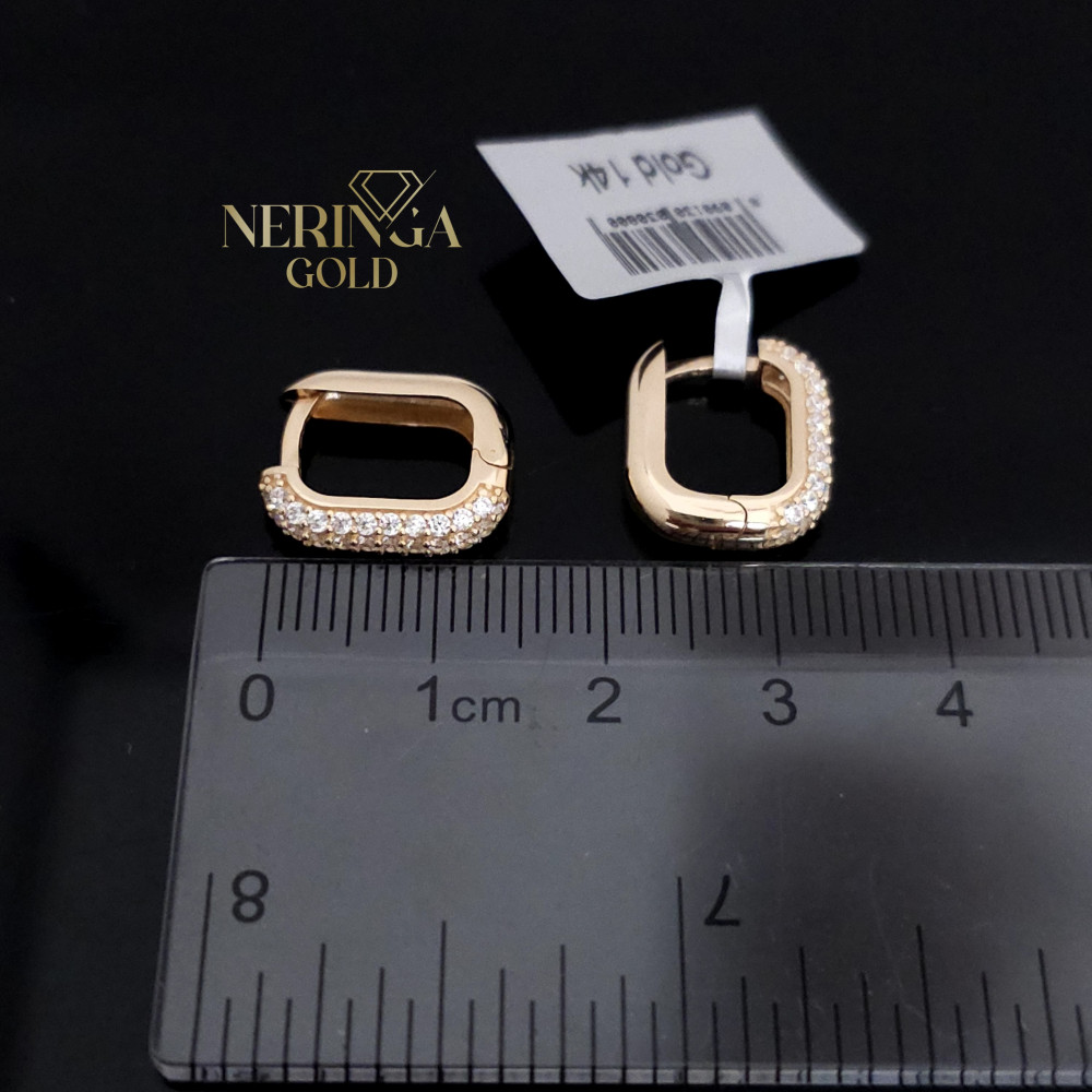 Rose gold earring #68881