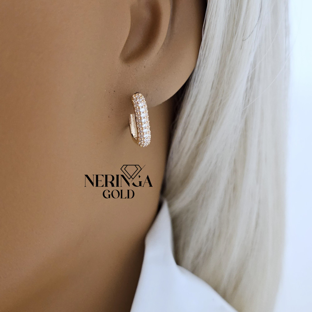 Rose gold earring #68881