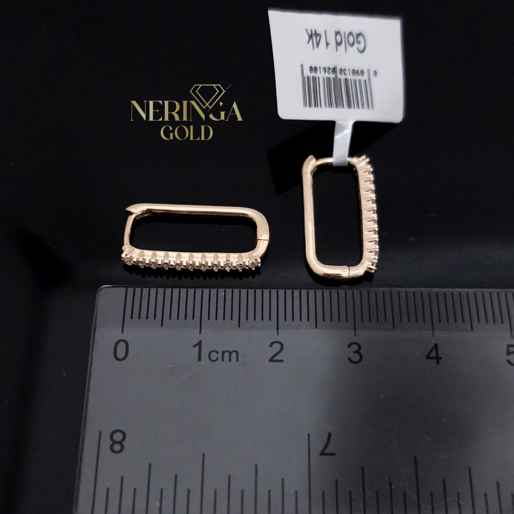 Rose gold earring #68879