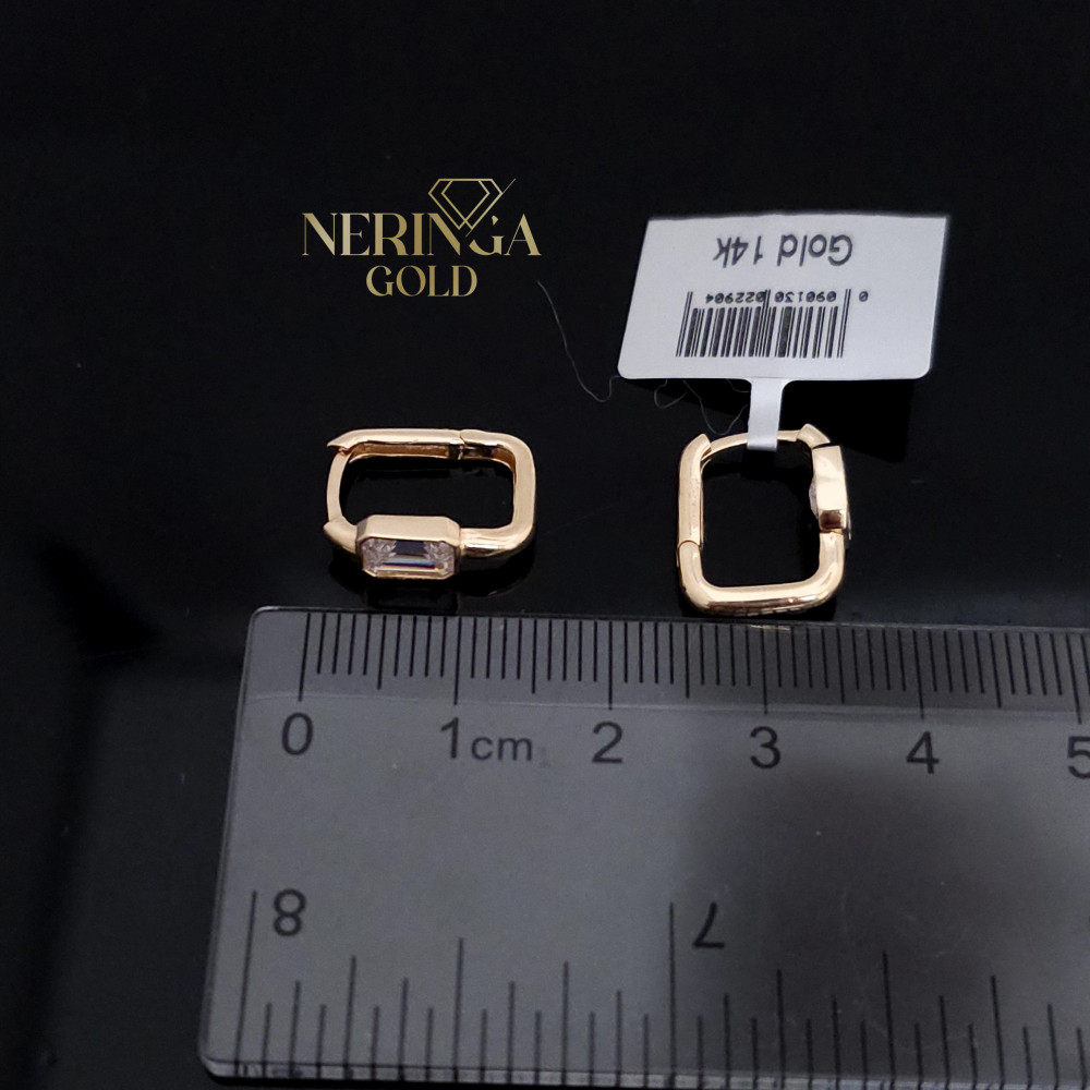 Rose gold earring #68882