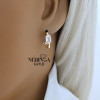 Rose gold earring #68882