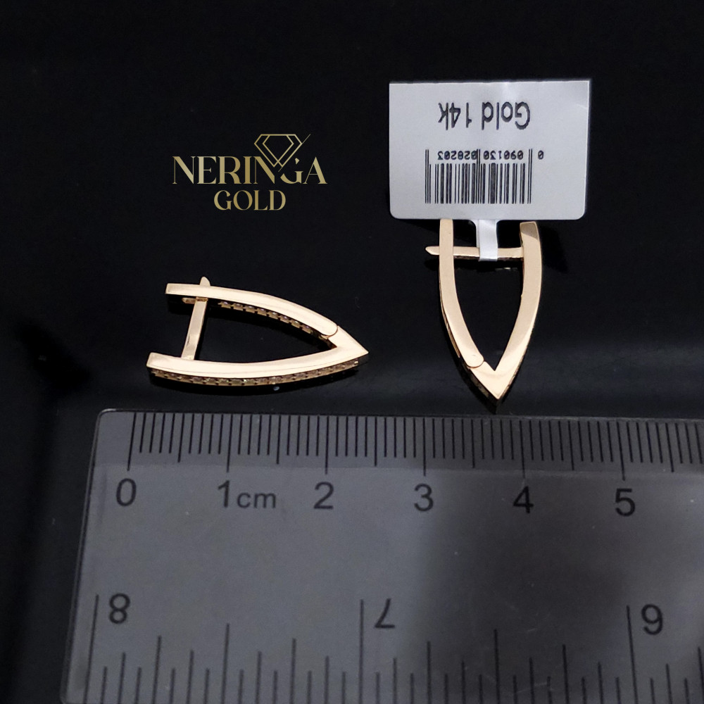 Rose gold earring #68884