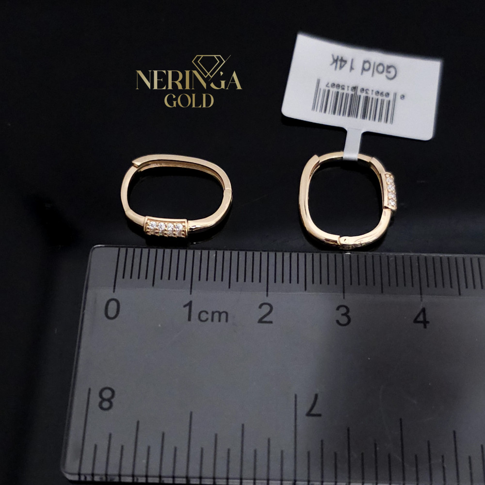 Rose gold earring #68883