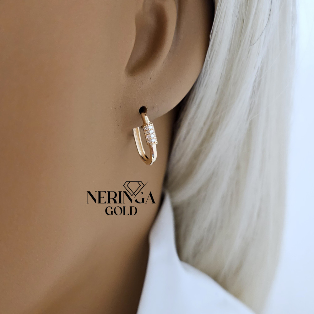 Rose gold earring #68883