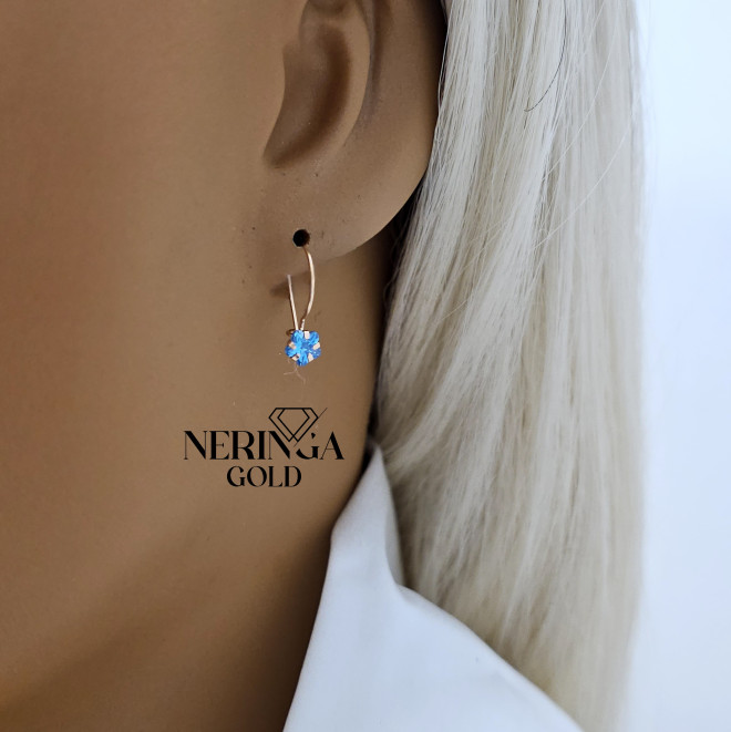 Rose gold earring #68887