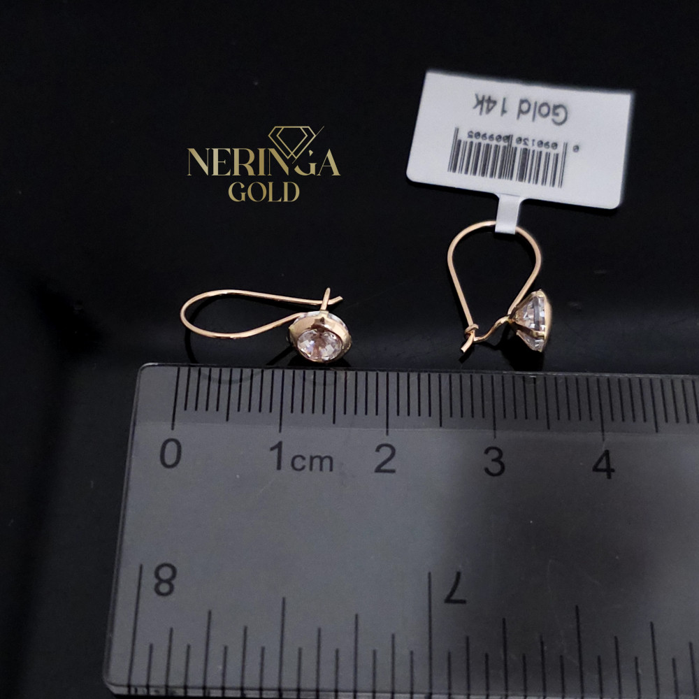 Rose gold earring #68886