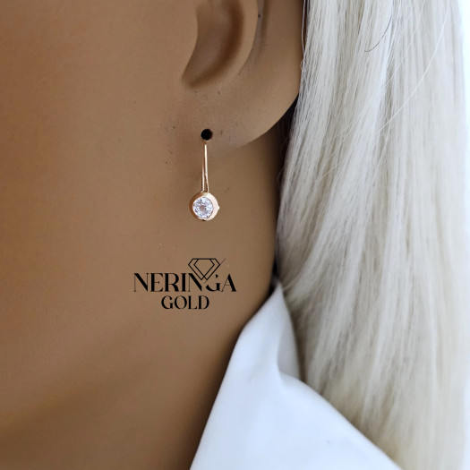 Rose gold earring #68886
